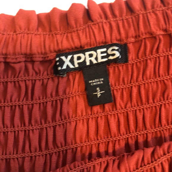 Express Off The Shoulder Top Rust - Picture 7 of 7